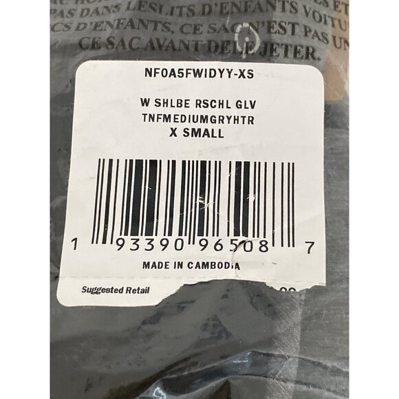 The North Face Women Shlebe Raschel ETIP Gloves Smart Phone Gray black XS New - Picture 8 of 8